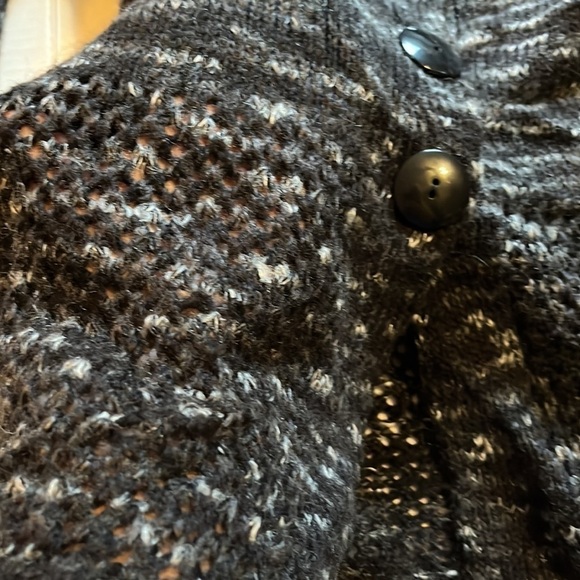 Twenty one-size S-black and white marble three button cardigan with collar - Picture 7 of 10